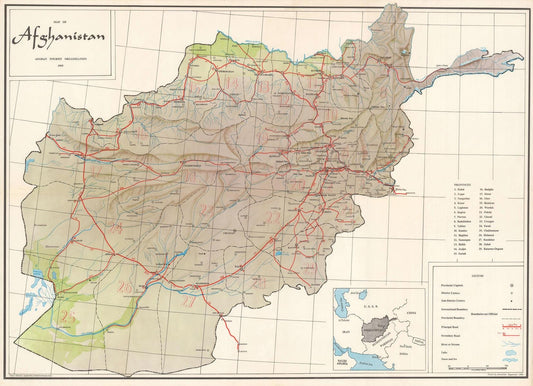 presentation of the map reproduction without a frame