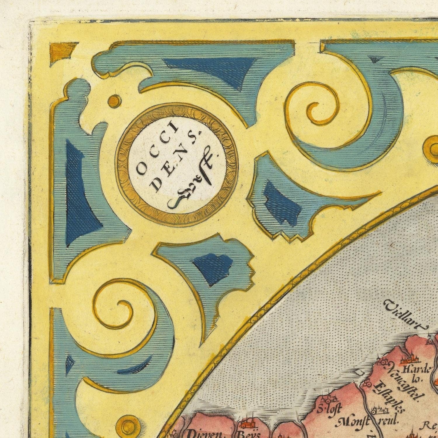 detail of the map from the top left corner