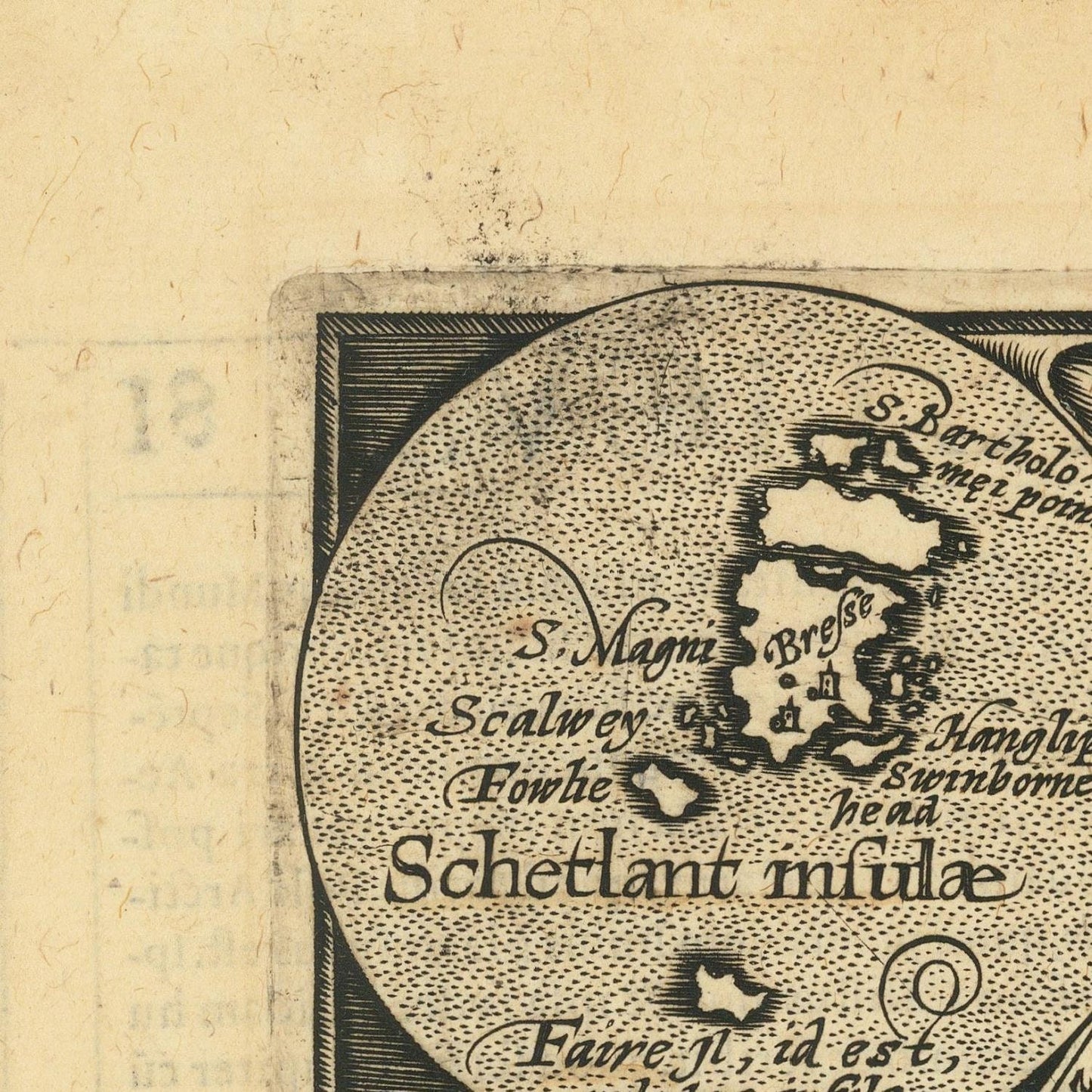 detail of the map from the top left corner