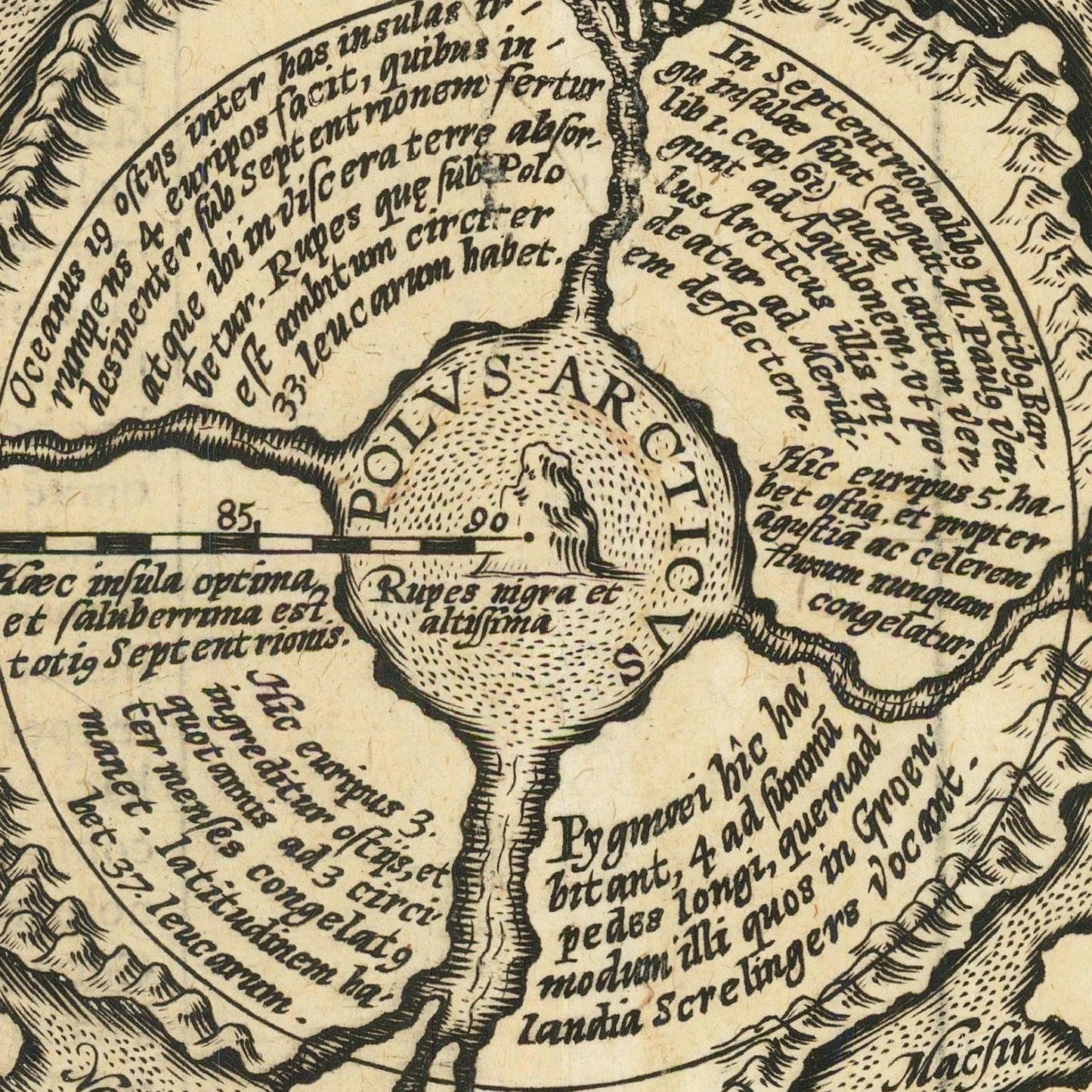 detail of the map from the centre 