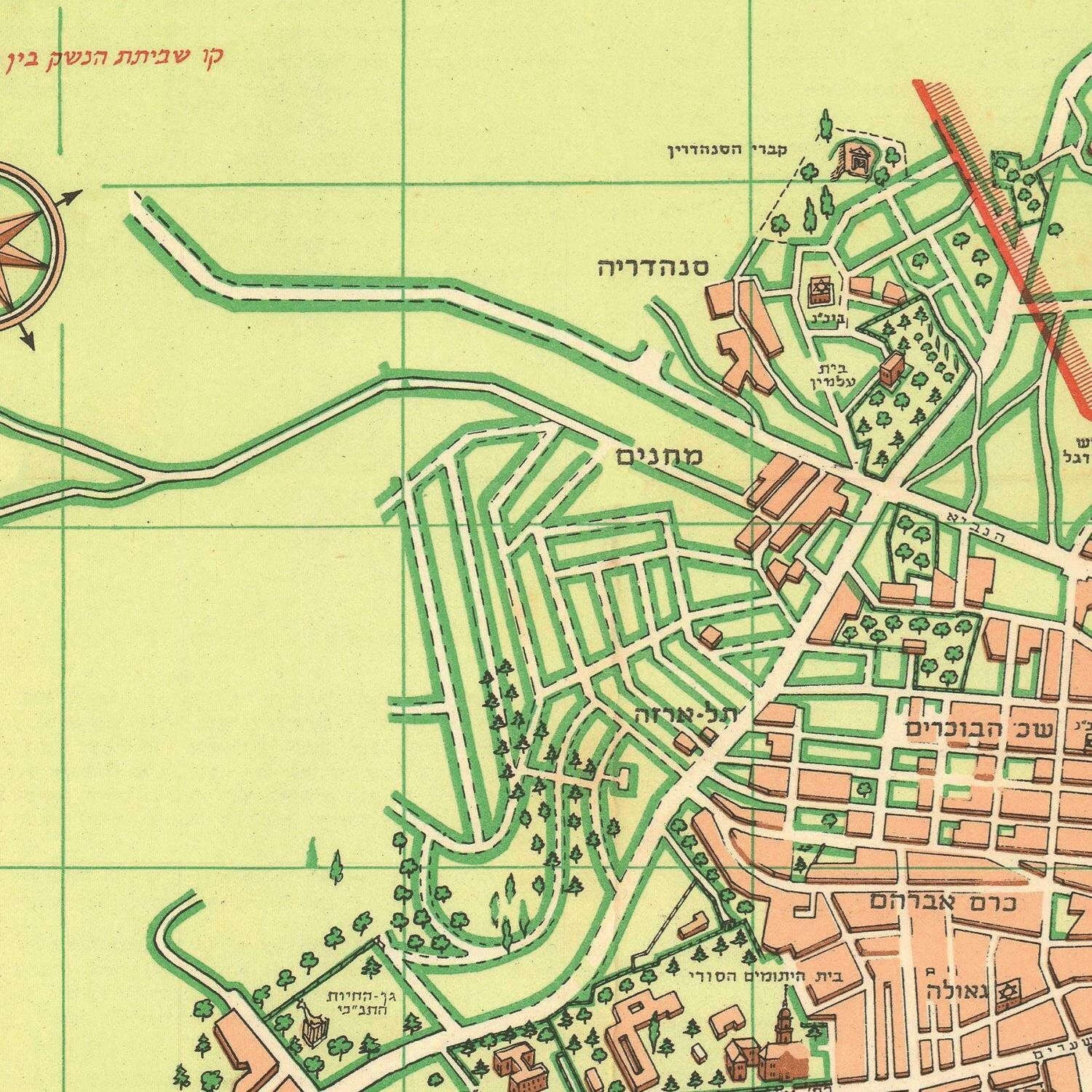 detail of the map from the centre left