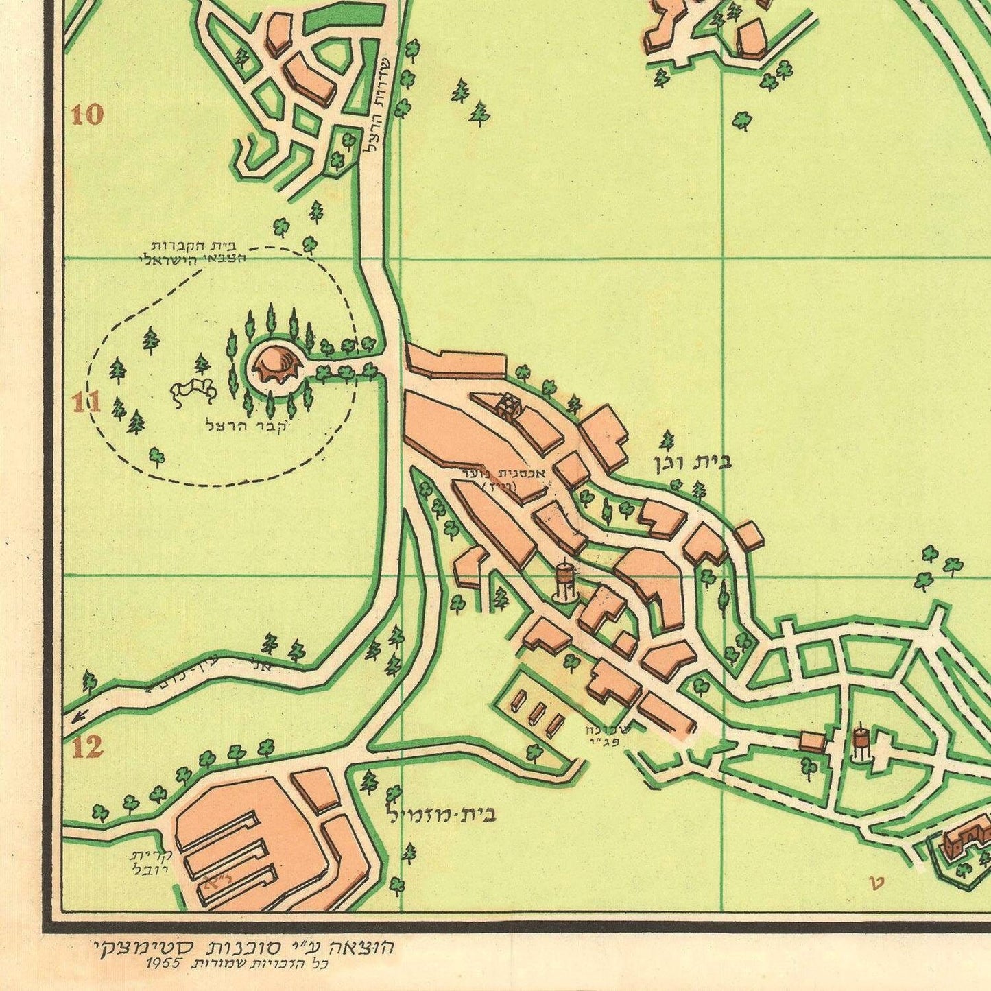 detail of the map from the bottom left corner