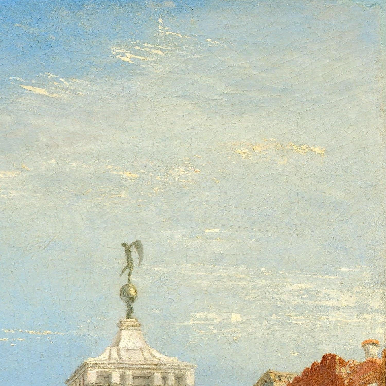 detail of the fine art reproduction from the top right corner