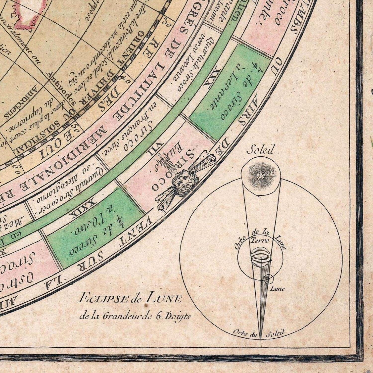 detail of the map from the bottom right corner