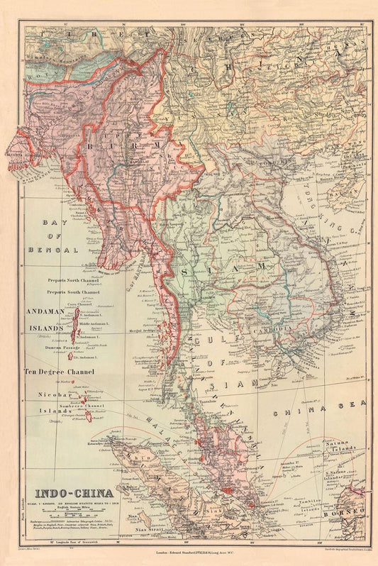 presentation of the map reproduction without a frame