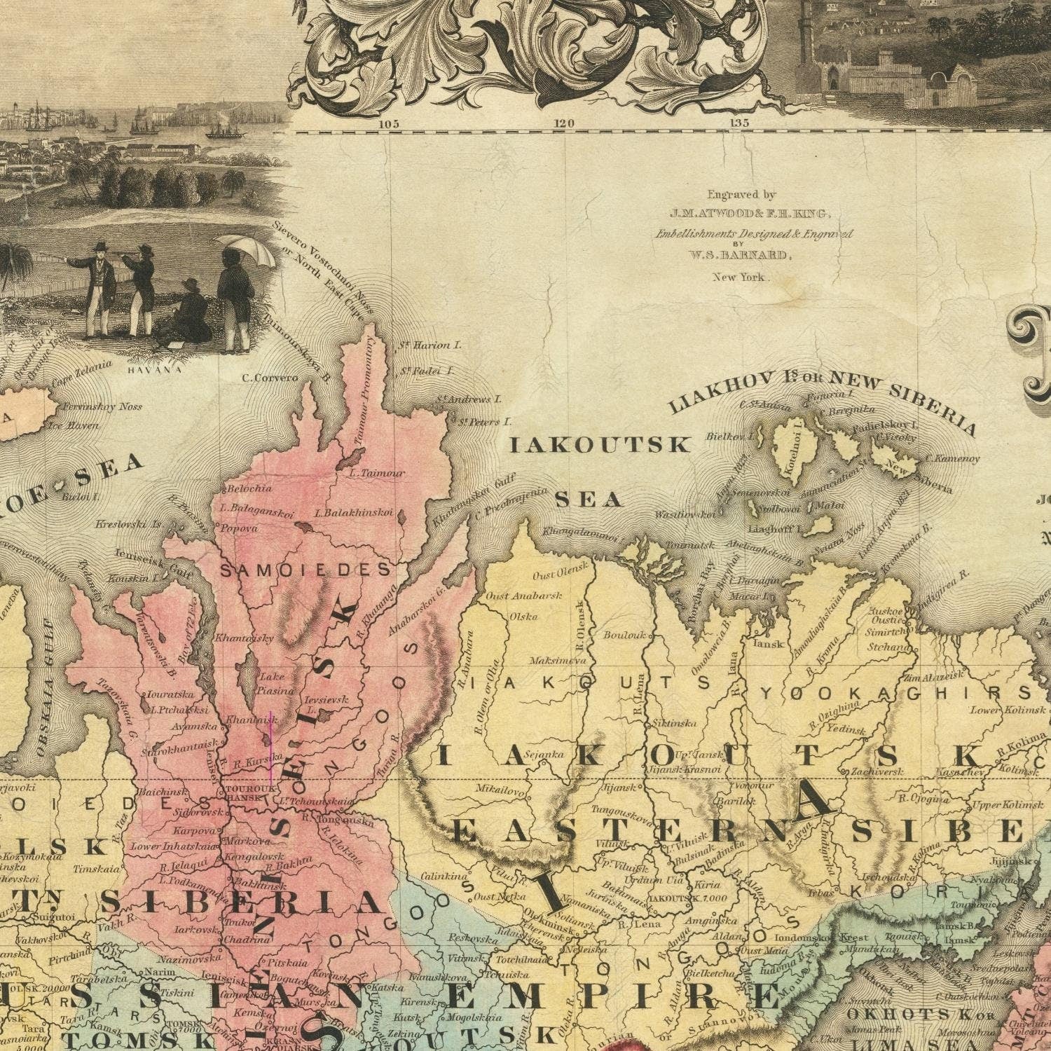 detail of the map from the centre left