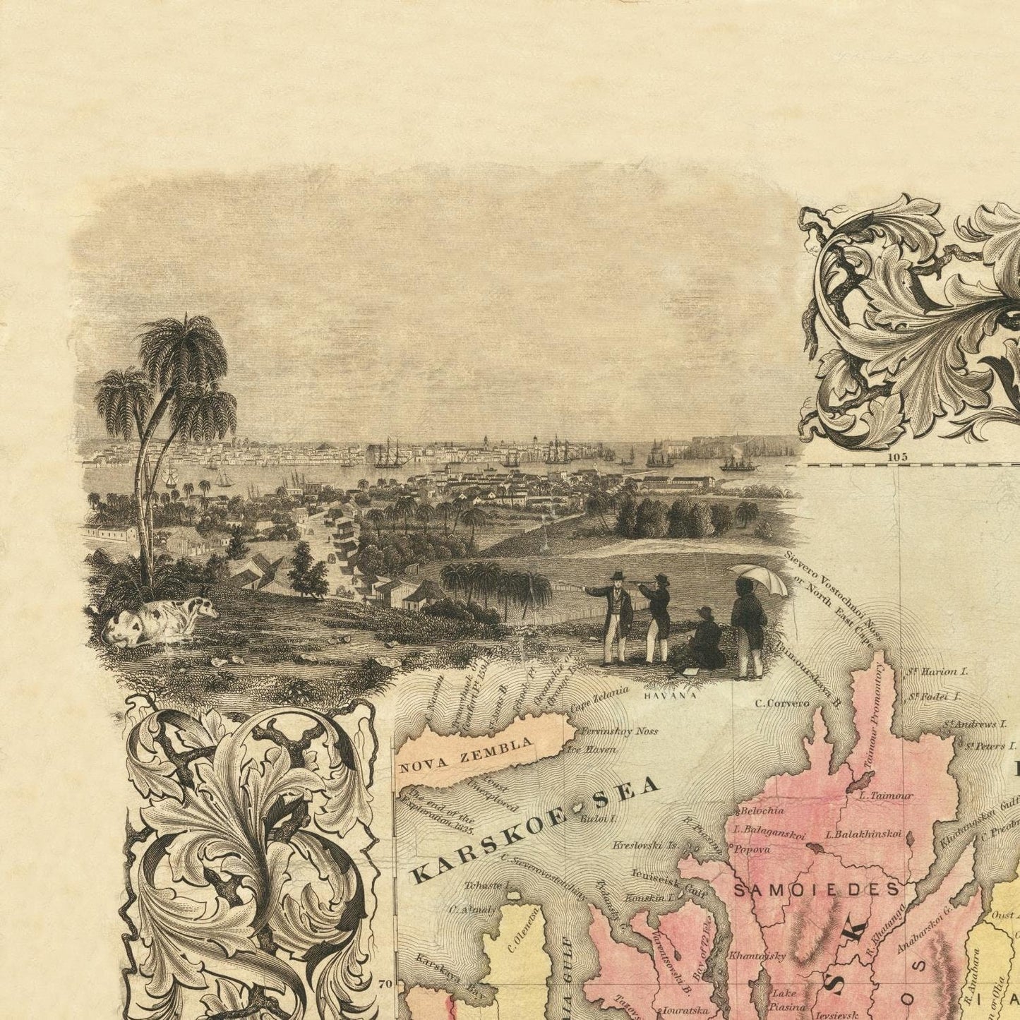 detail of the map from the top left corner