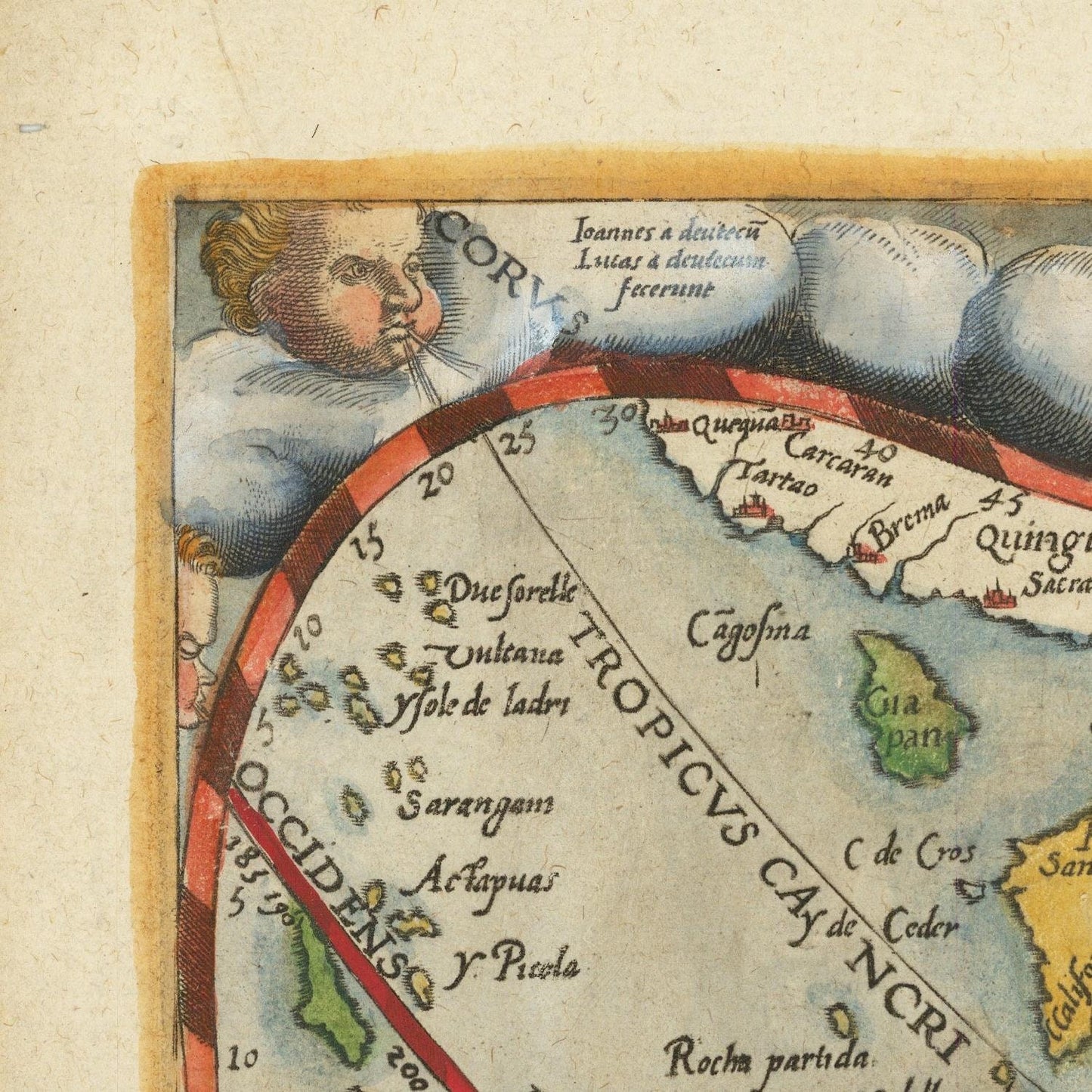 detail of the map from the top left corner