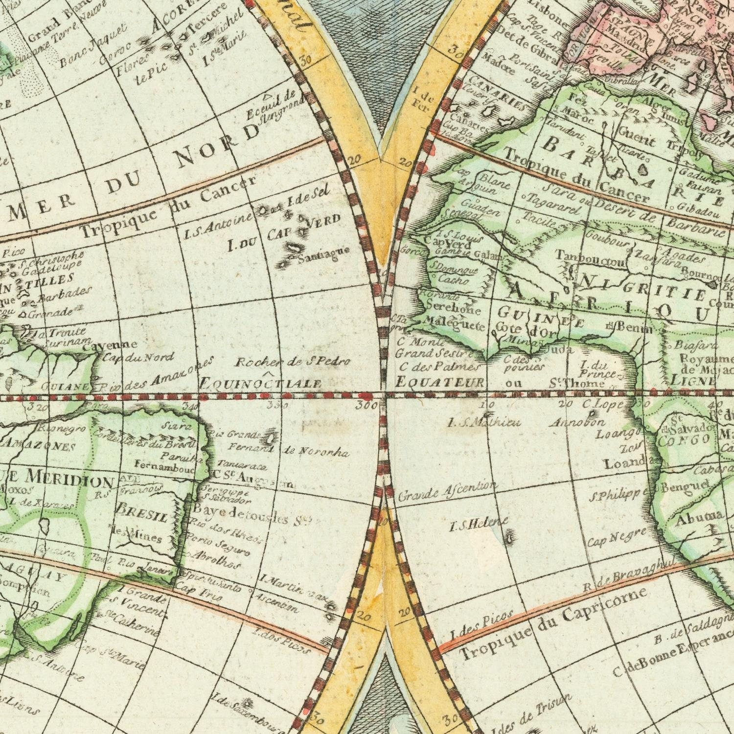 detail of the map from the centre 