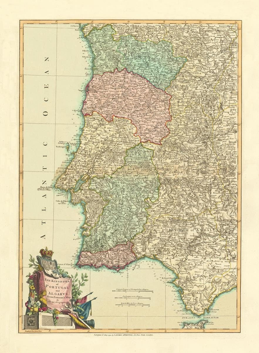 presentation of the map reproduction without a frame