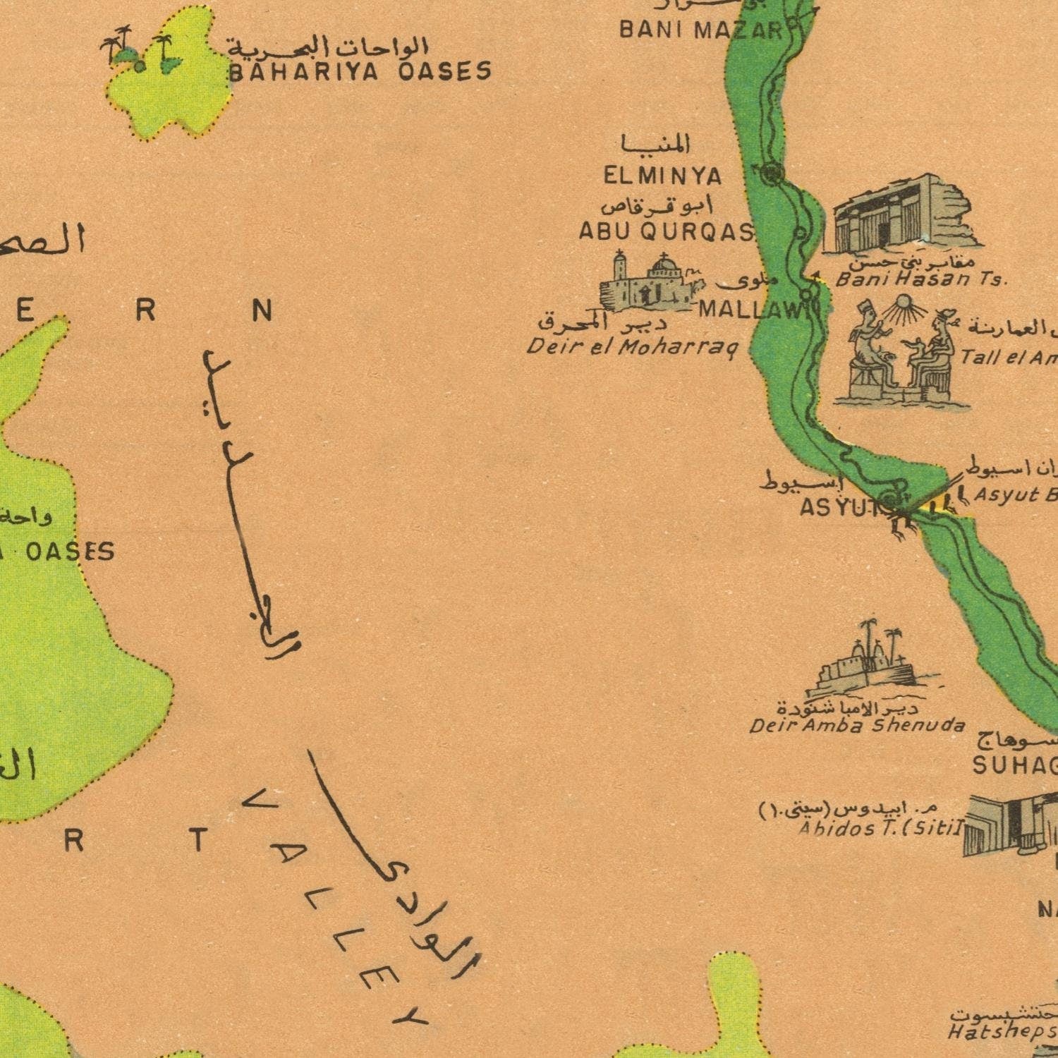 detail of the map from the centre 