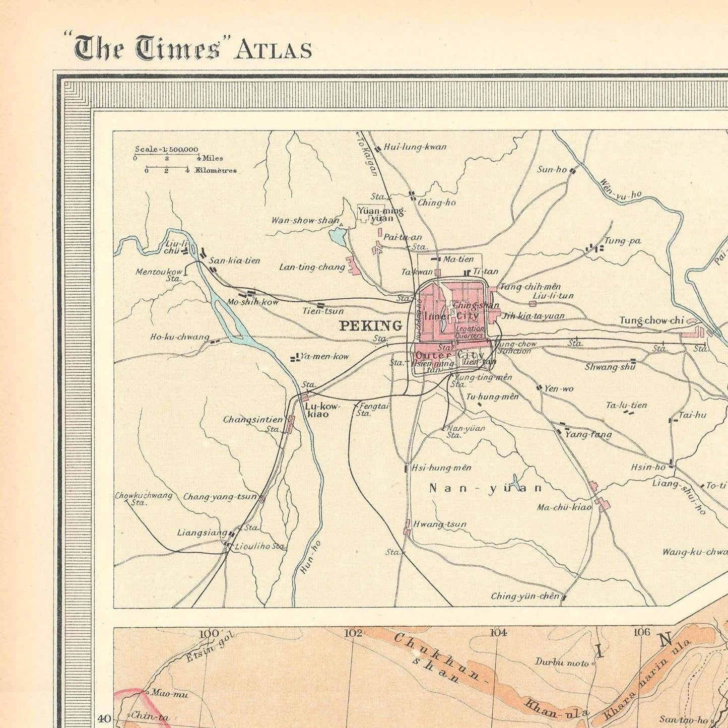 detail of the map from the top left corner