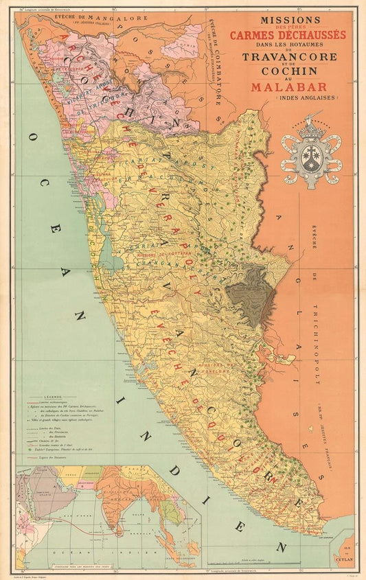 presentation of the map reproduction without a frame