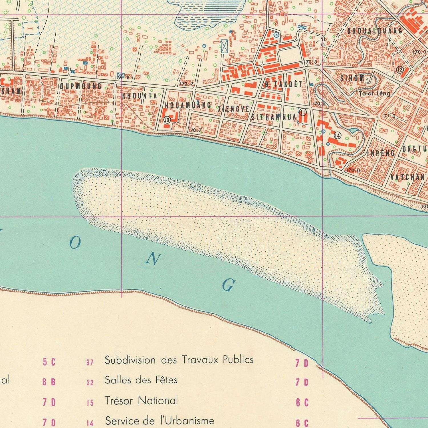 detail of the map from the centre 