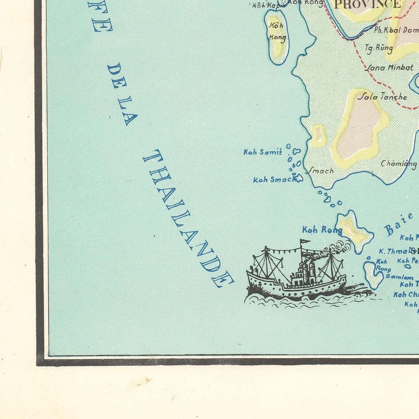 detail of the map from the bottom left corner