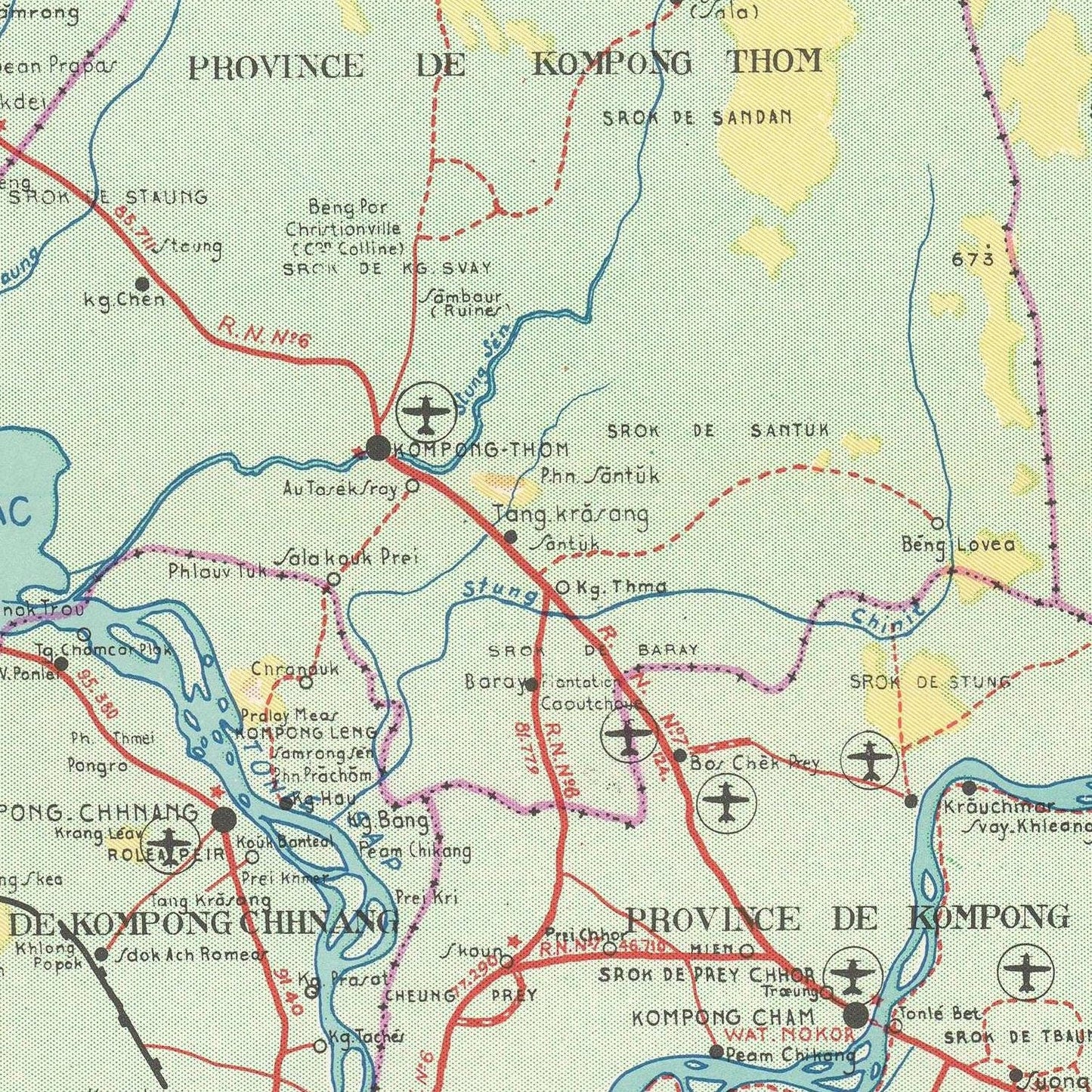 detail of the map from the centre 