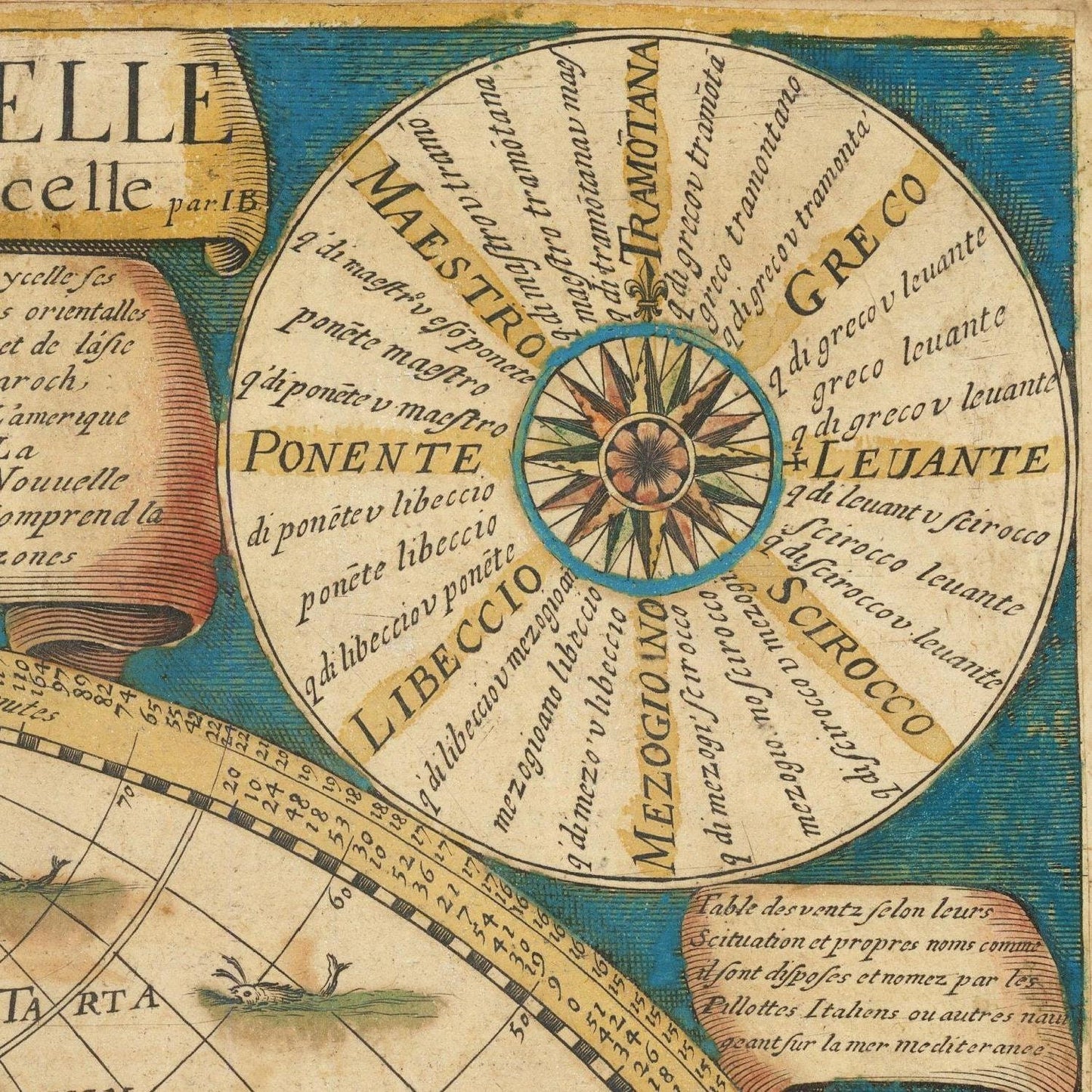 detail of the map from the top right corner