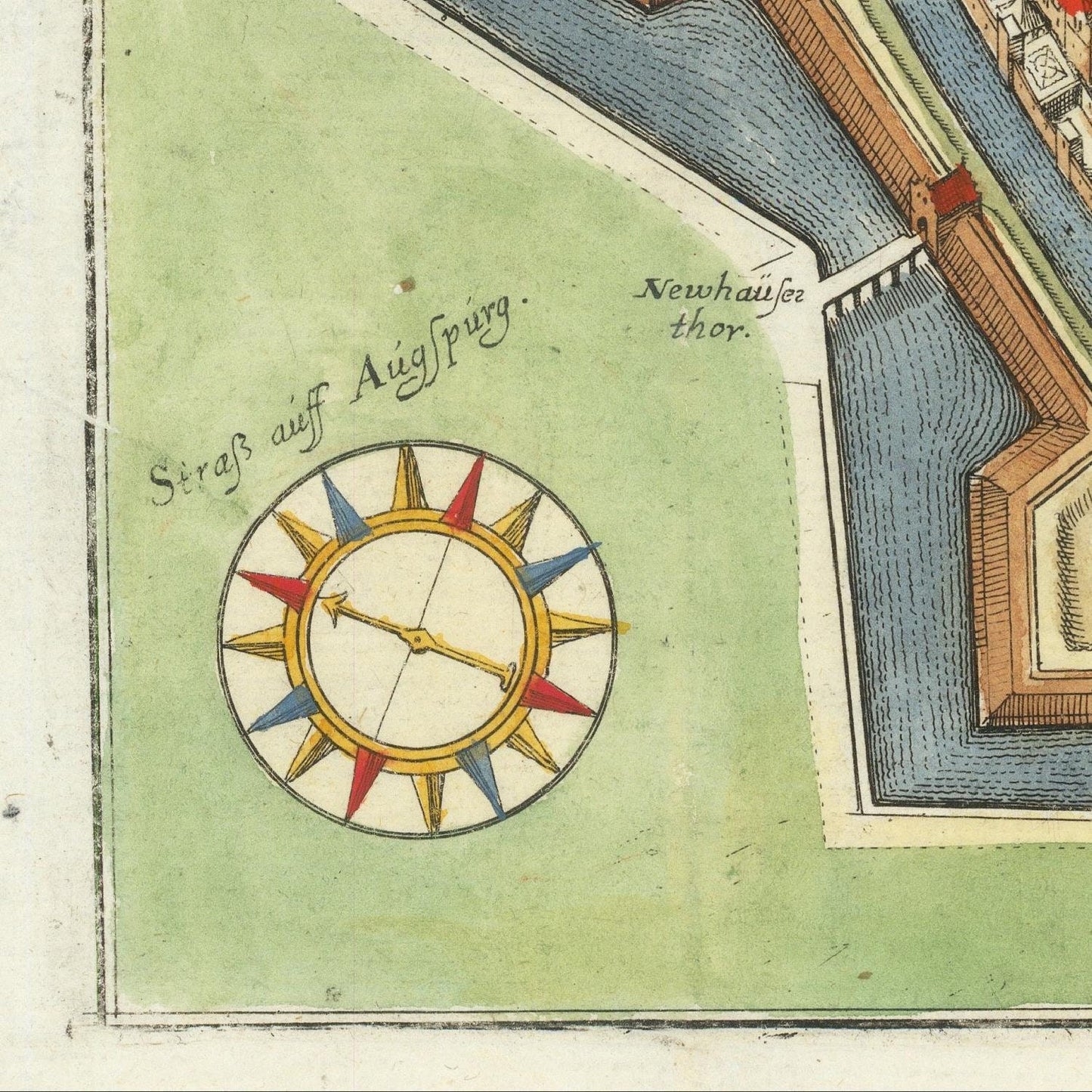 Ancient map of Munchen, 1636