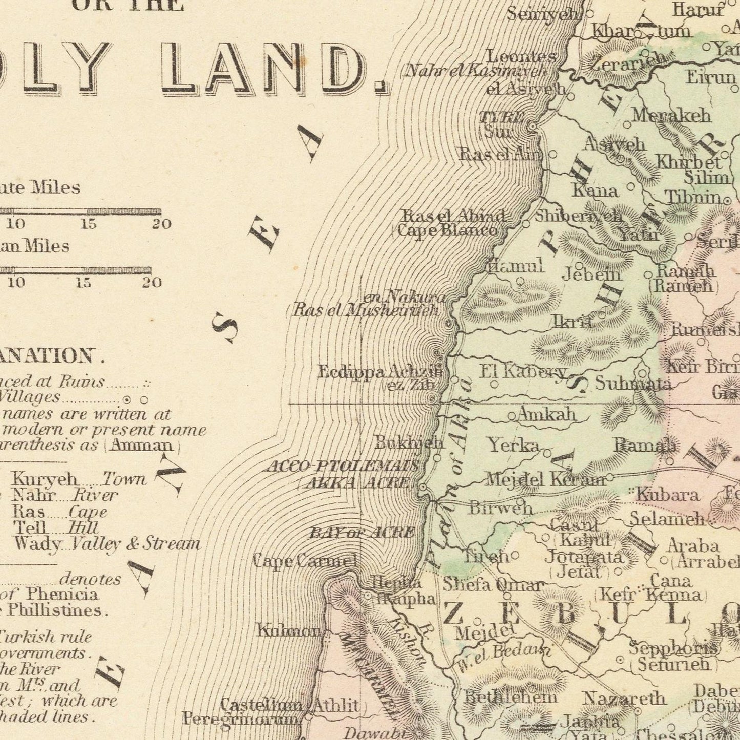 detail of the map from the centre left