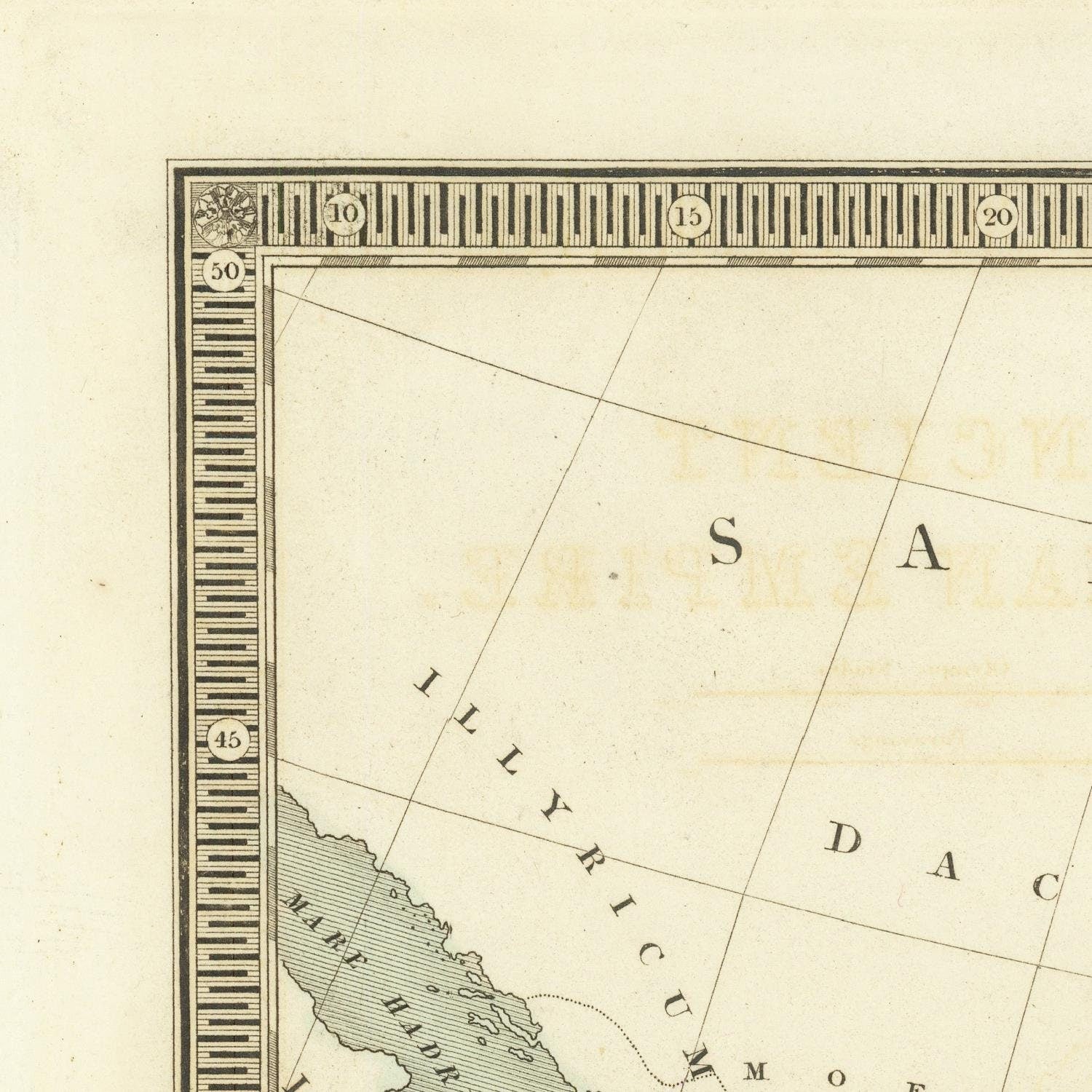 detail of the map from the top left corner