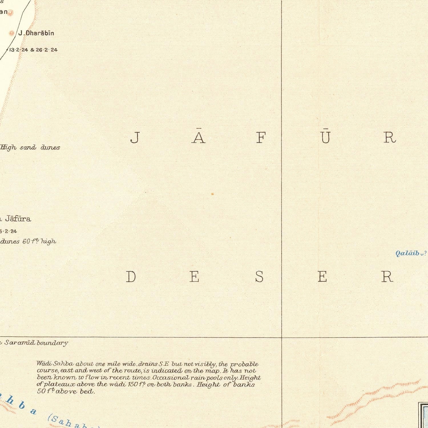 detail of the map from the centre 