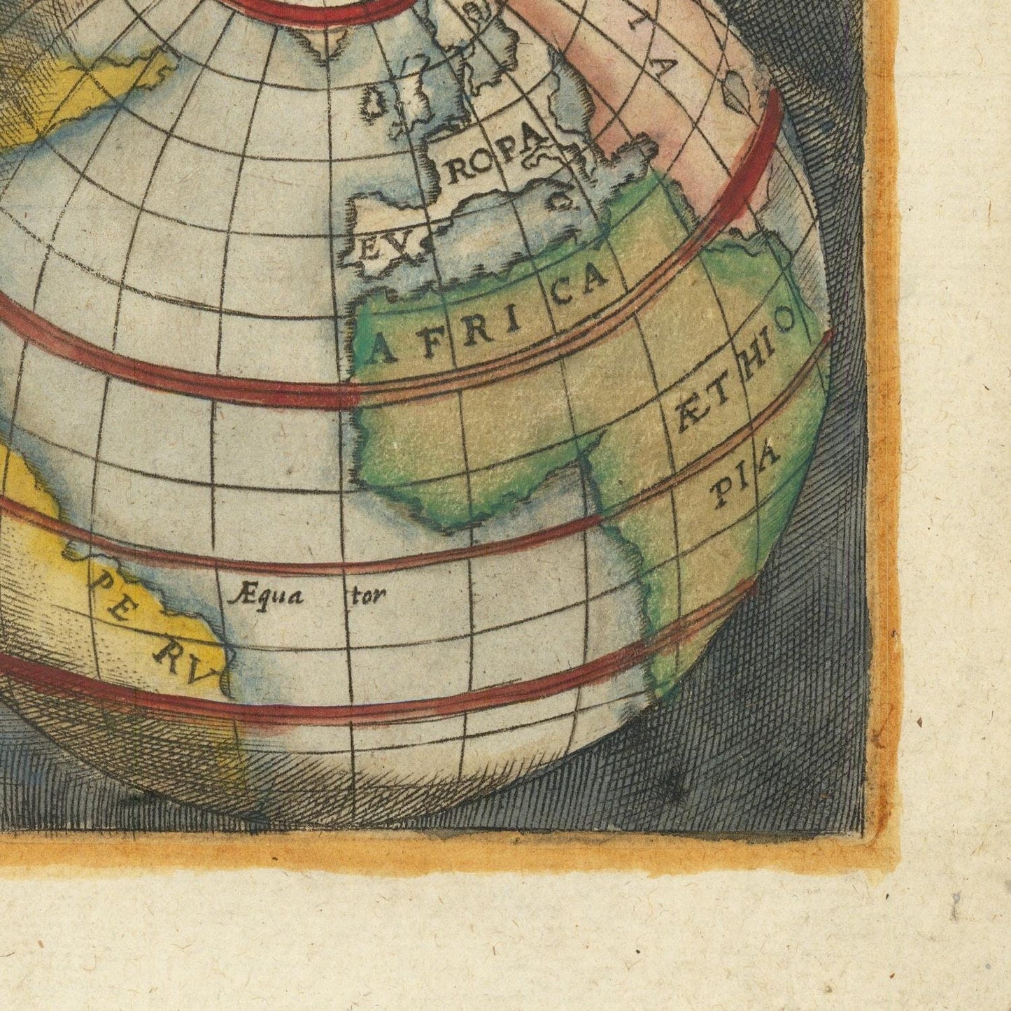 detail of the map from the bottom right corner