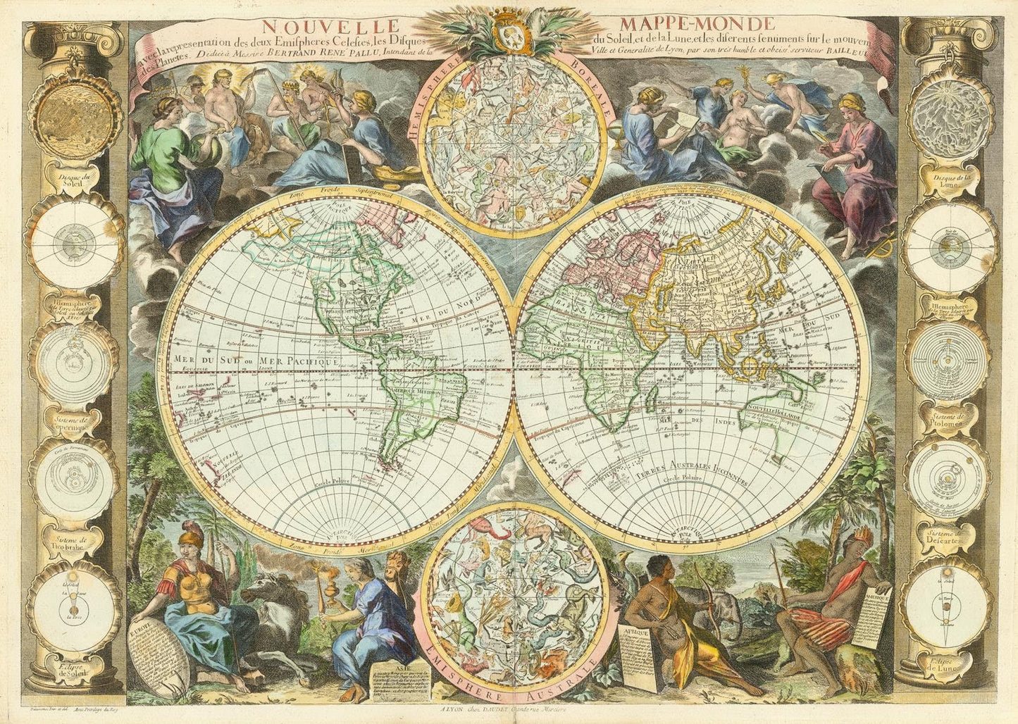 presentation of the map reproduction without a frame