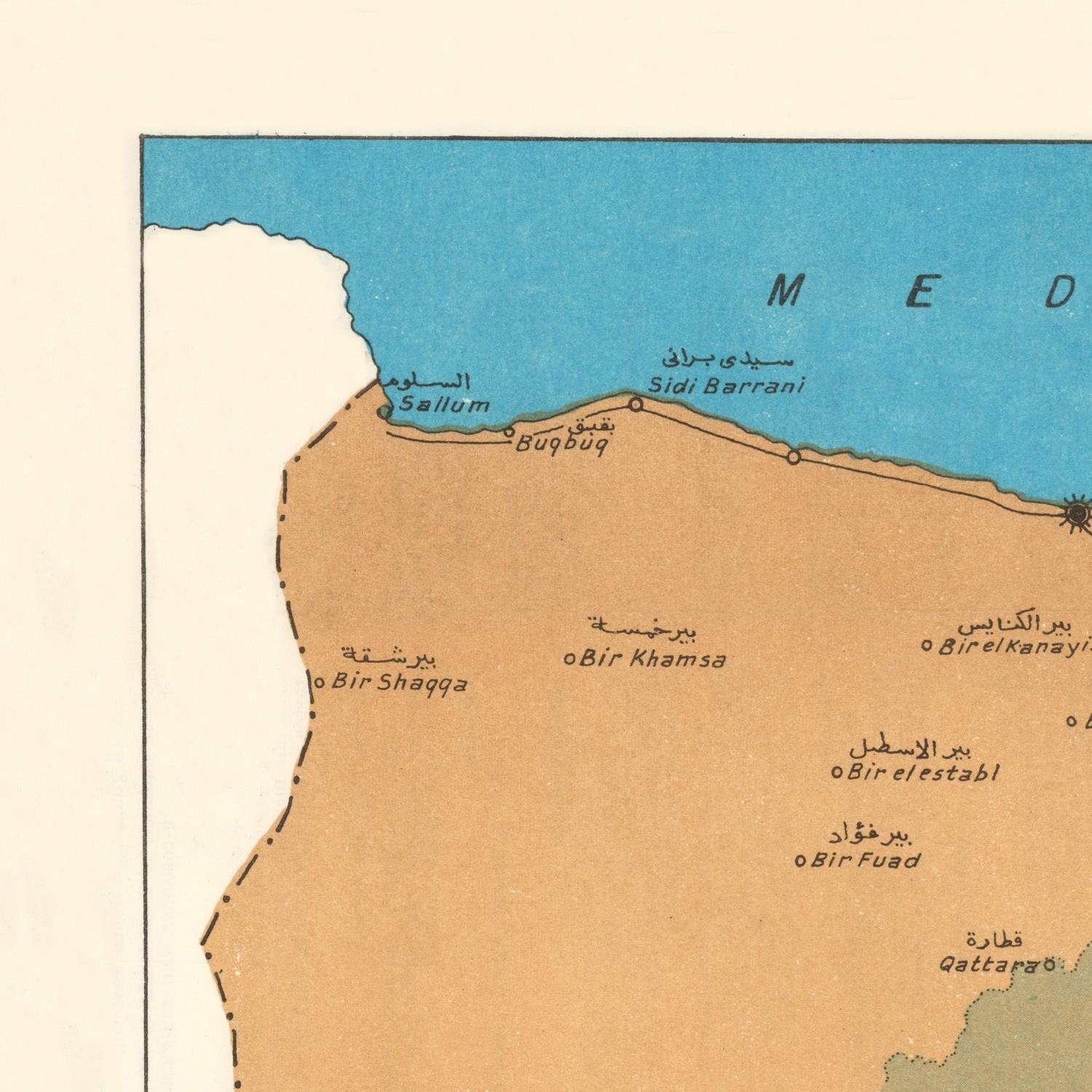 detail of the map from the top left corner