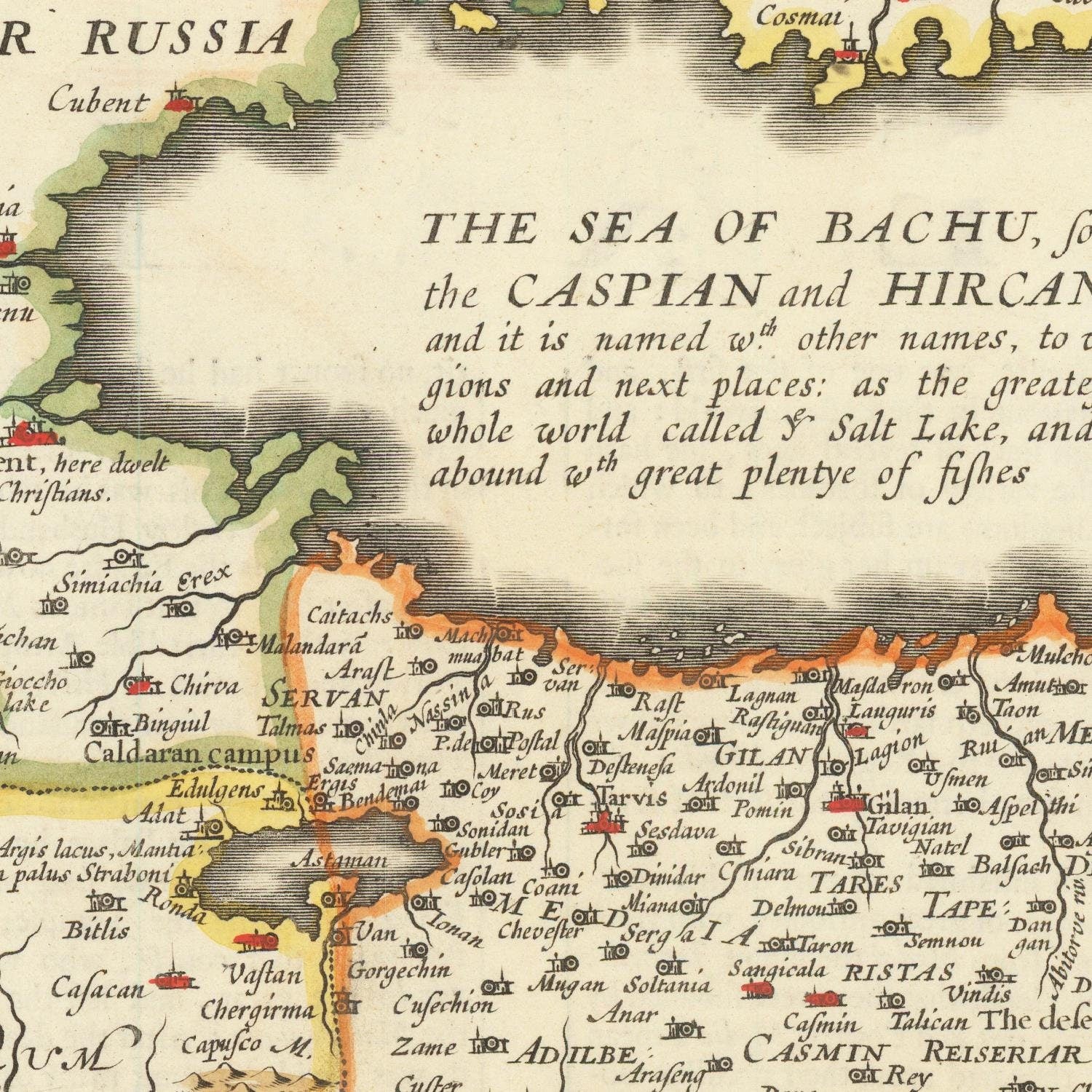 detail of the map from the centre left