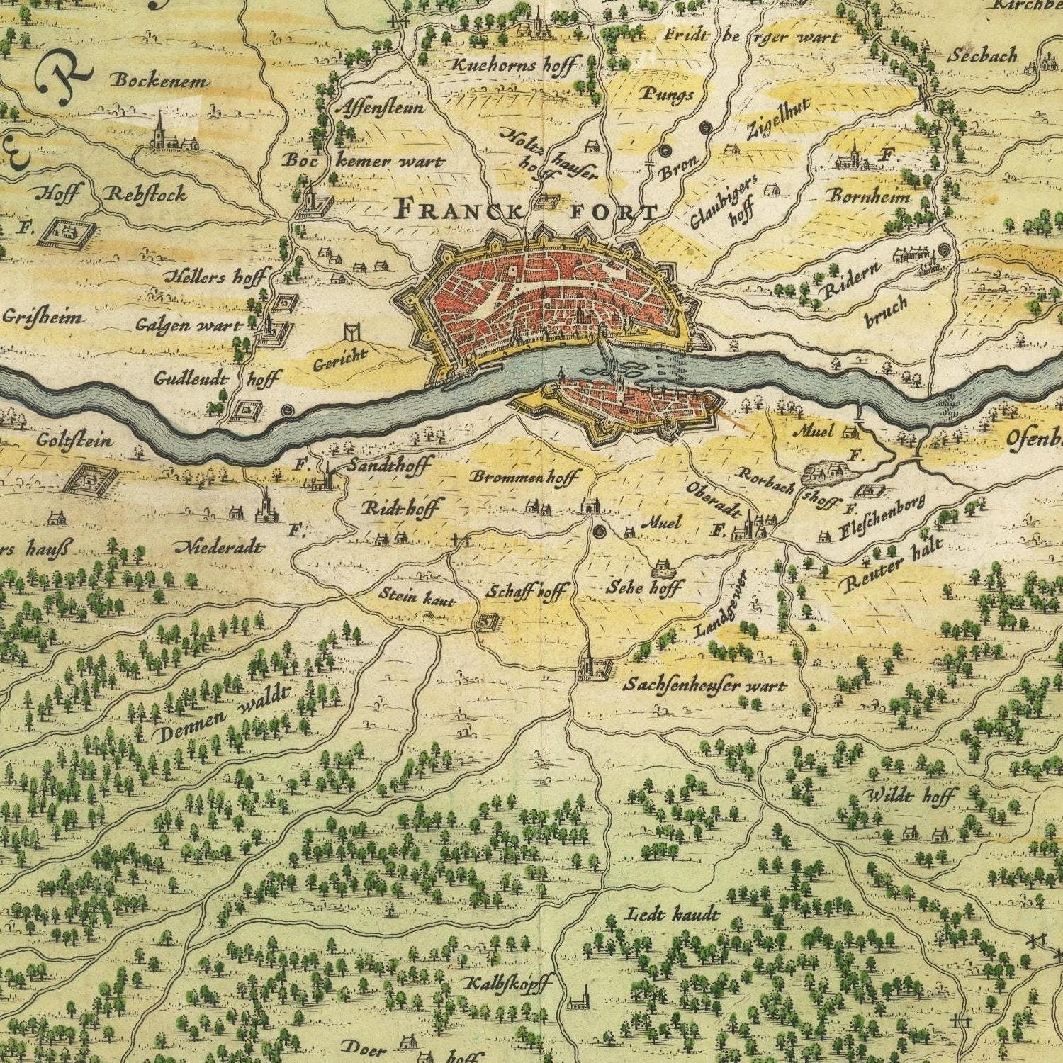 detail of the map from the centre 