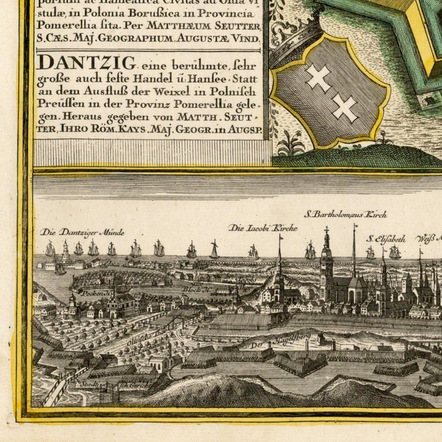 detail of the map from the bottom left corner