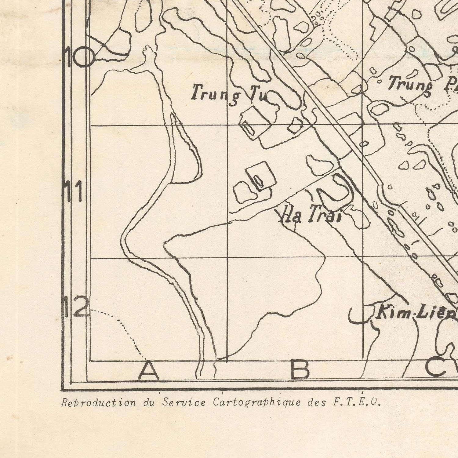 detail of the map from the bottom left corner