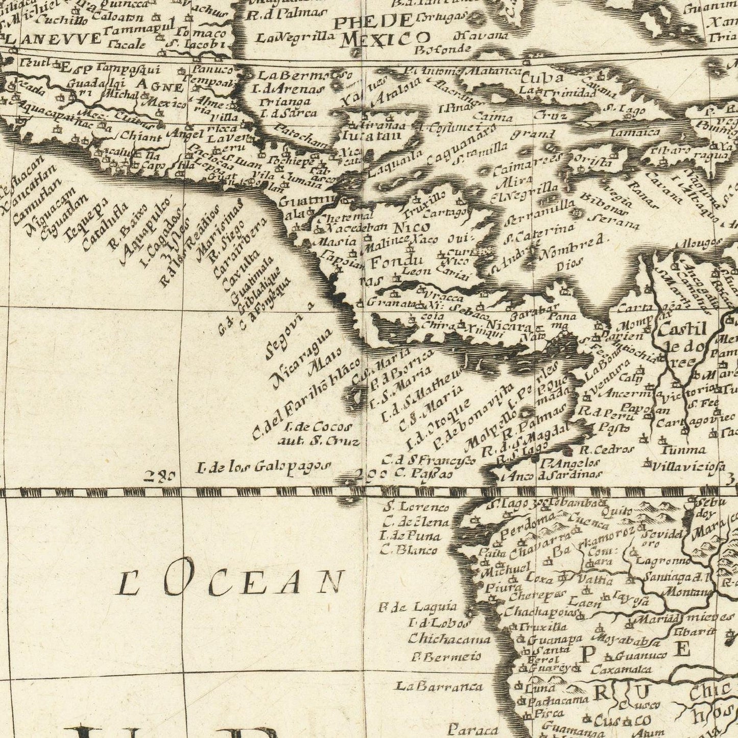 detail of the map from the centre 