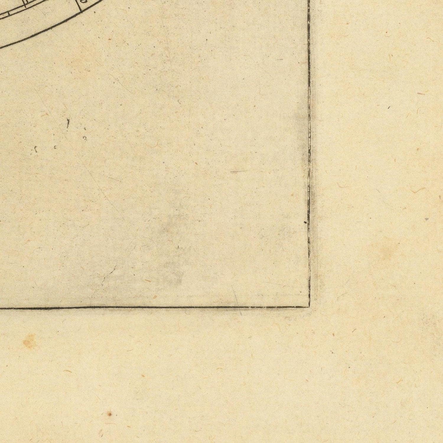 detail of the map from the bottom right corner