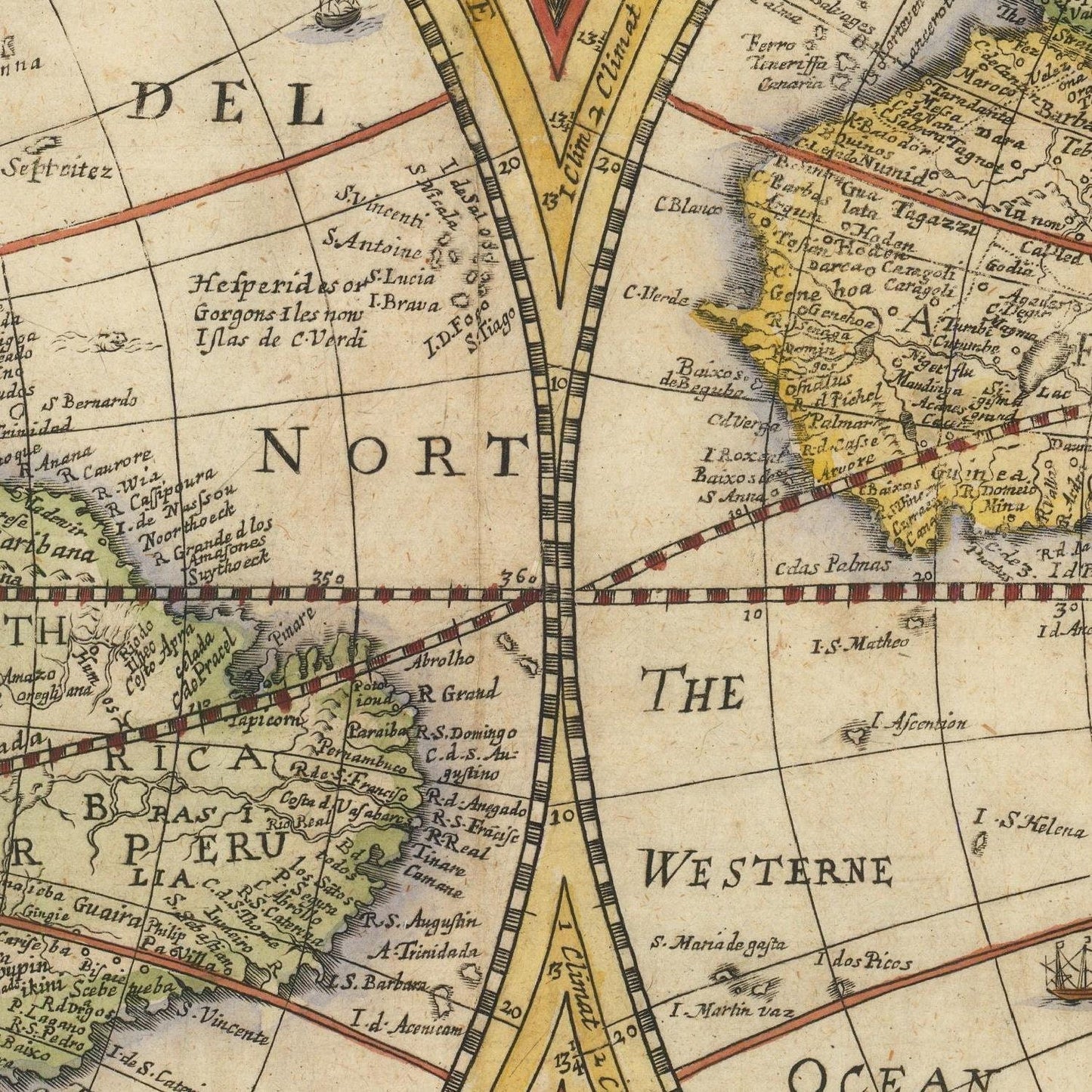 detail of the map from the centre 