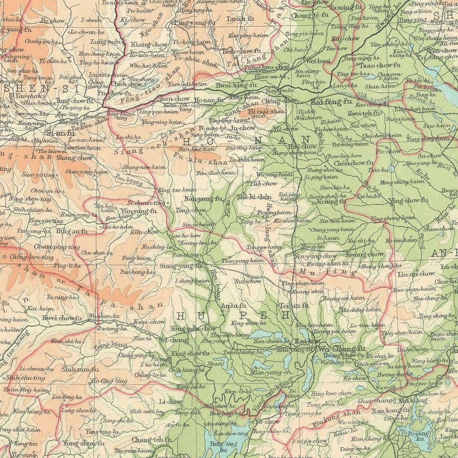 detail of the map from the centre 