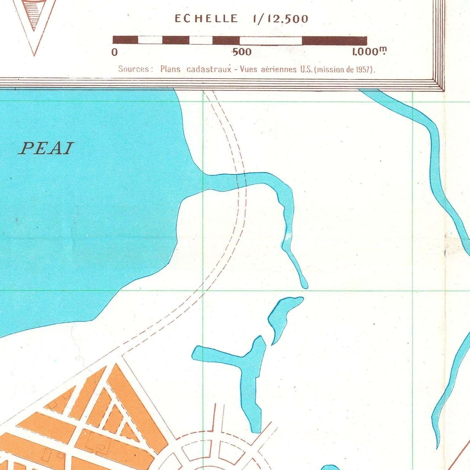 detail of the map from the centre left