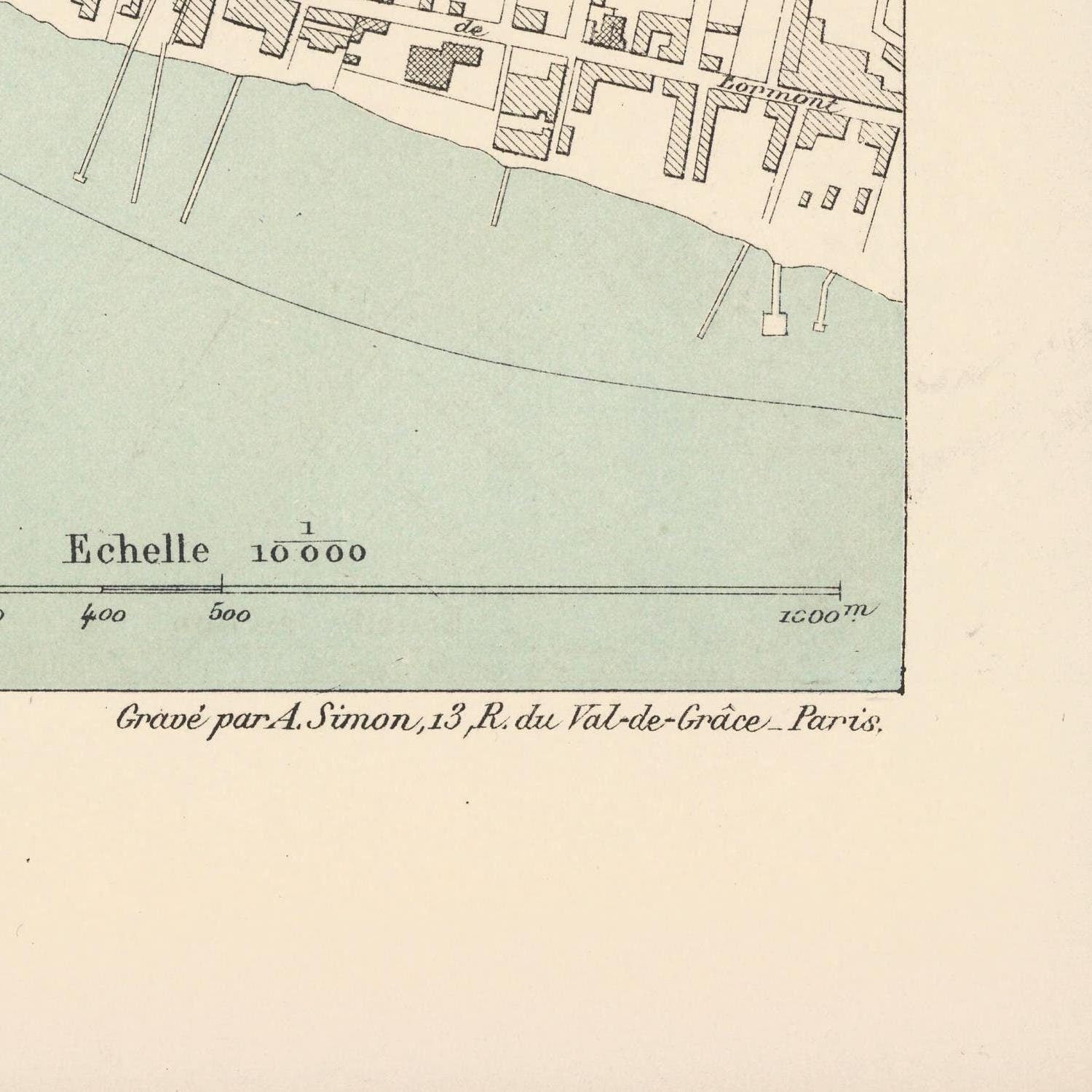 detail of the map from the bottom right corner