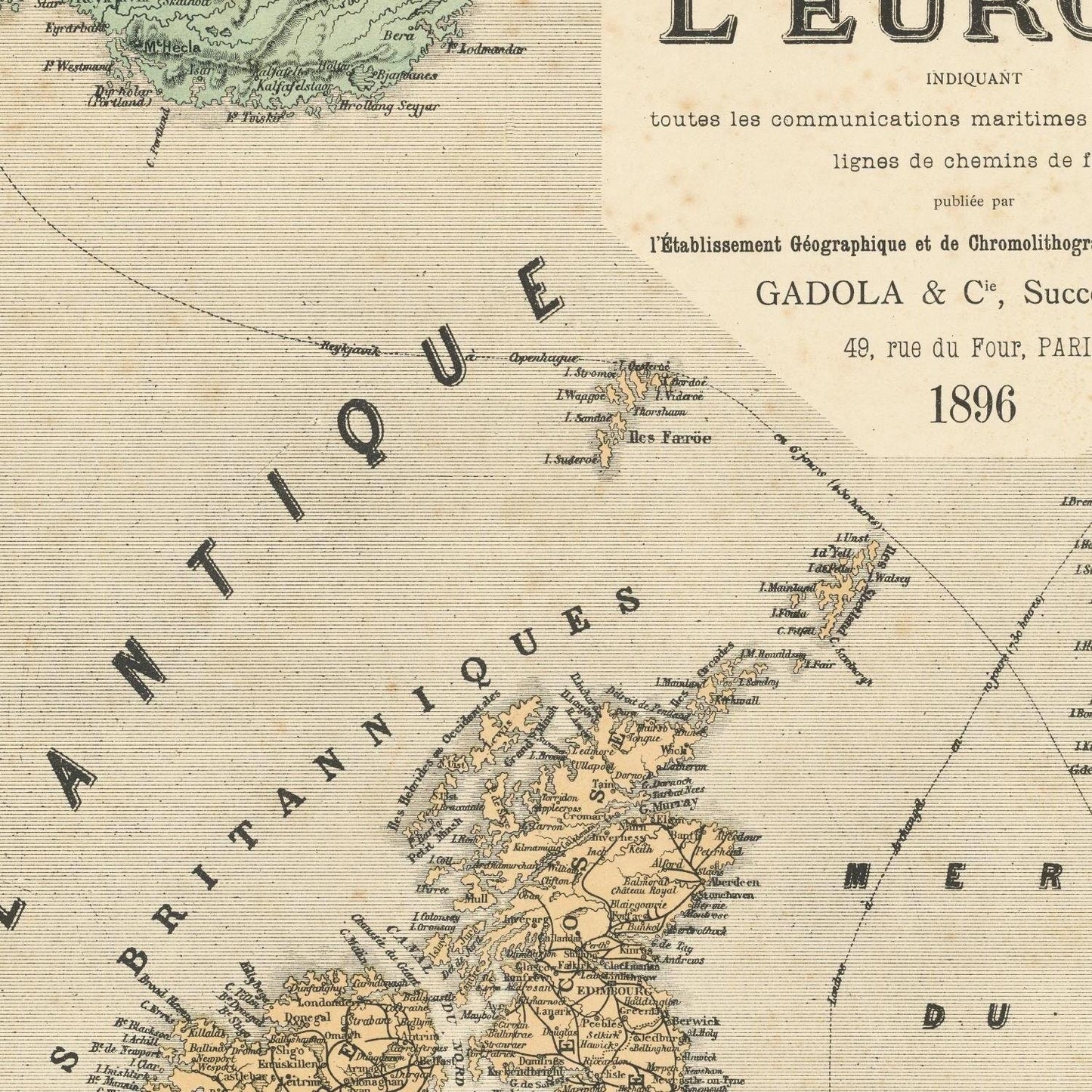 detail of the map from the centre left