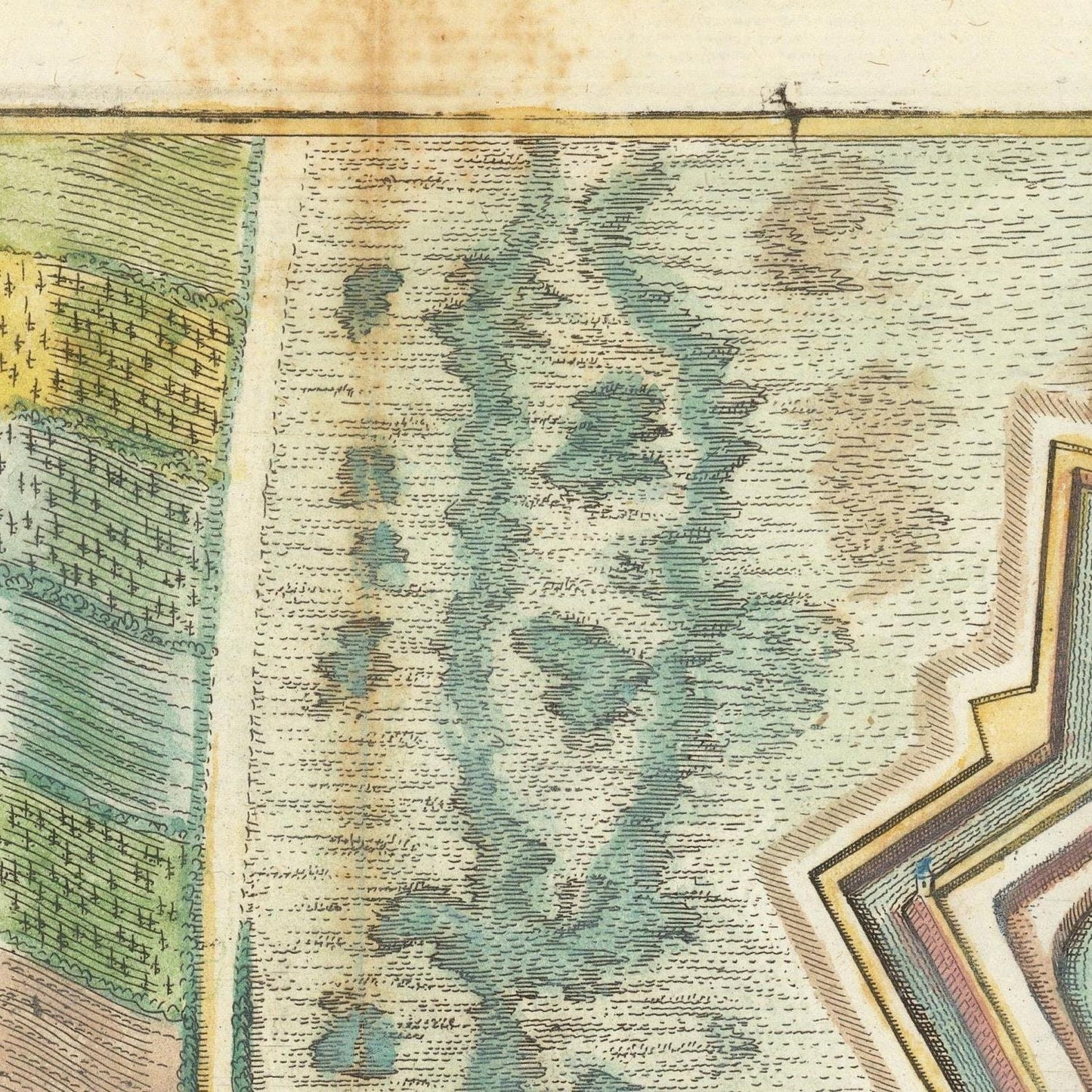 detail of the map from the centre left