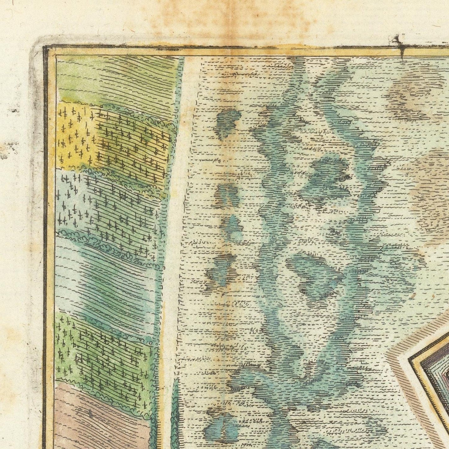 detail of the map from the top left corner