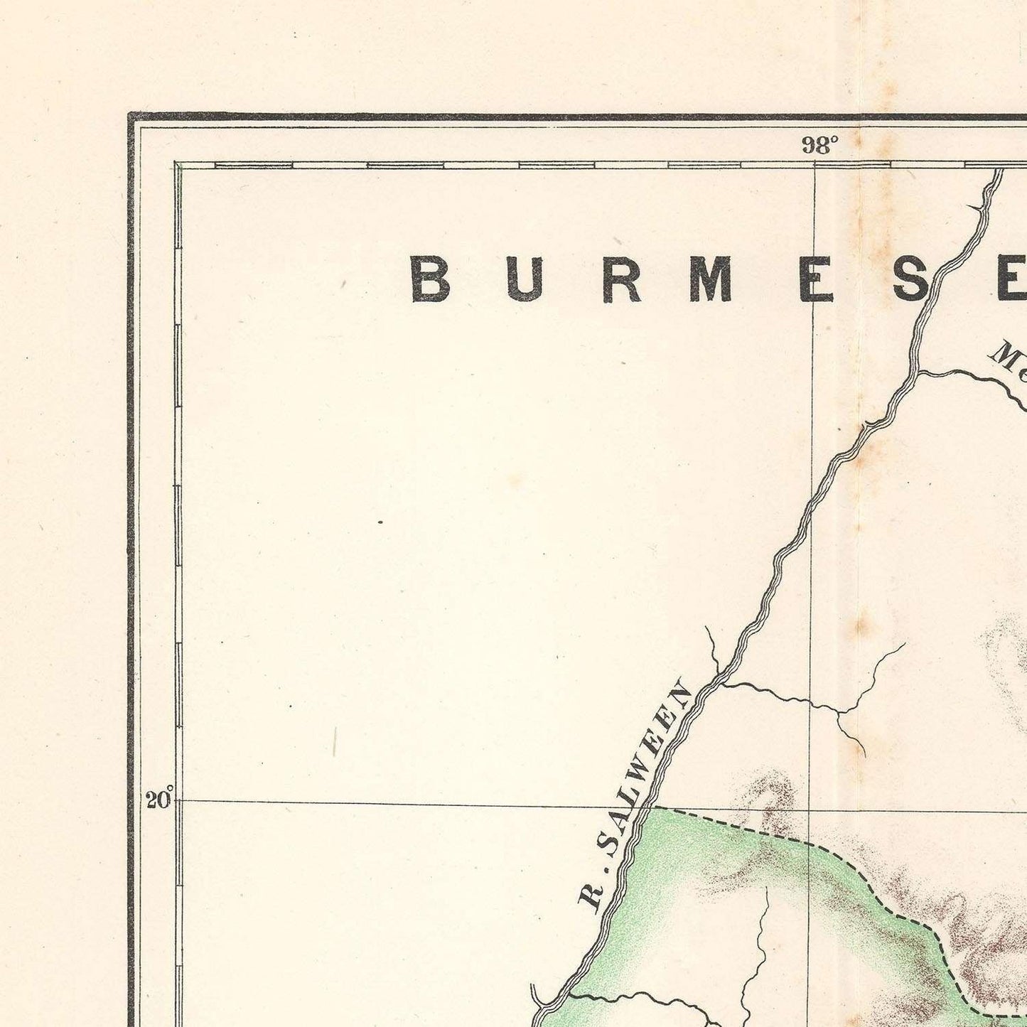 detail of the map from the top left corner