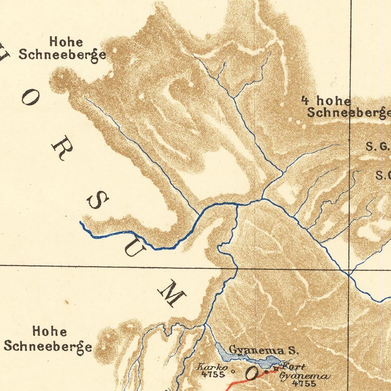 detail of the map from the centre left