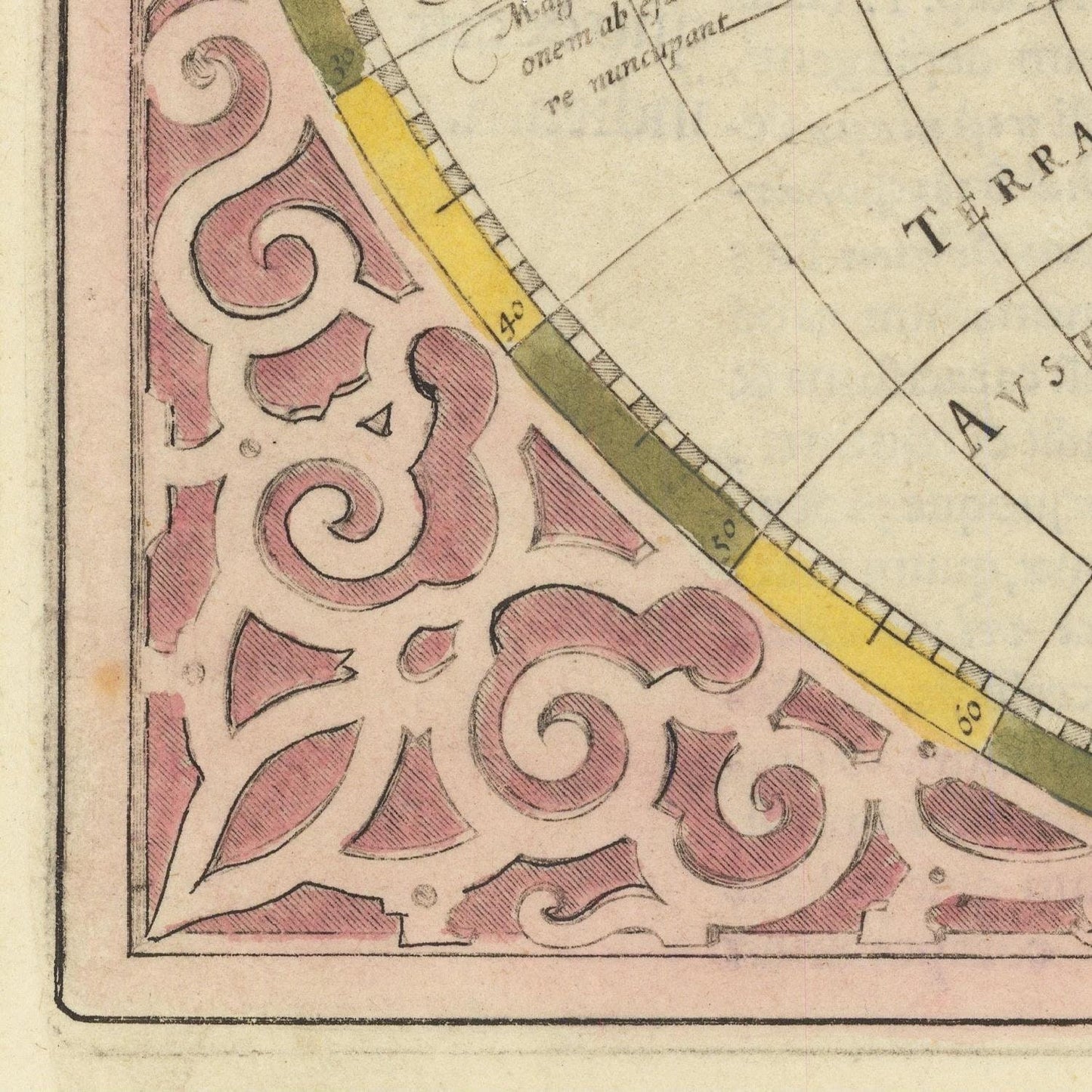 detail of the map from the bottom left corner