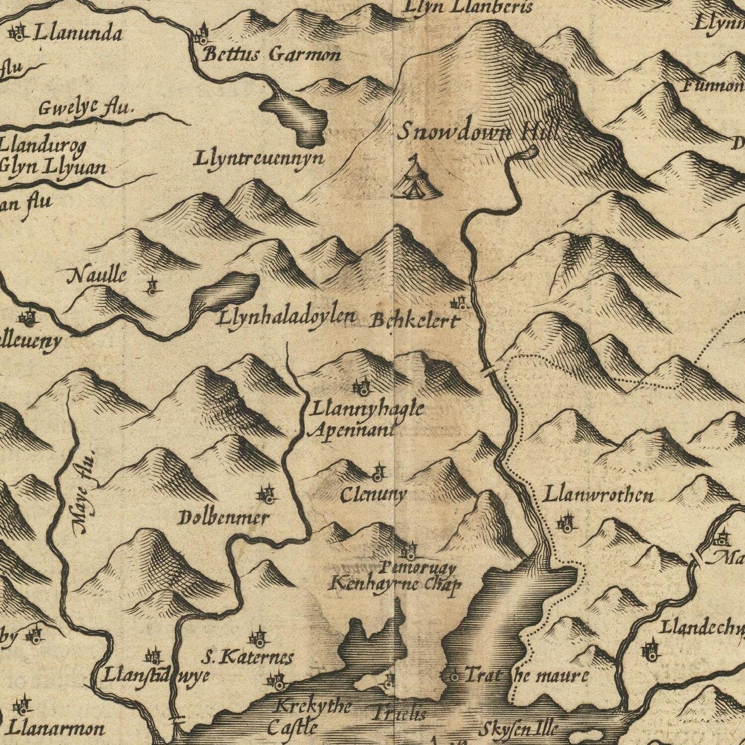 detail of the map from the centre 