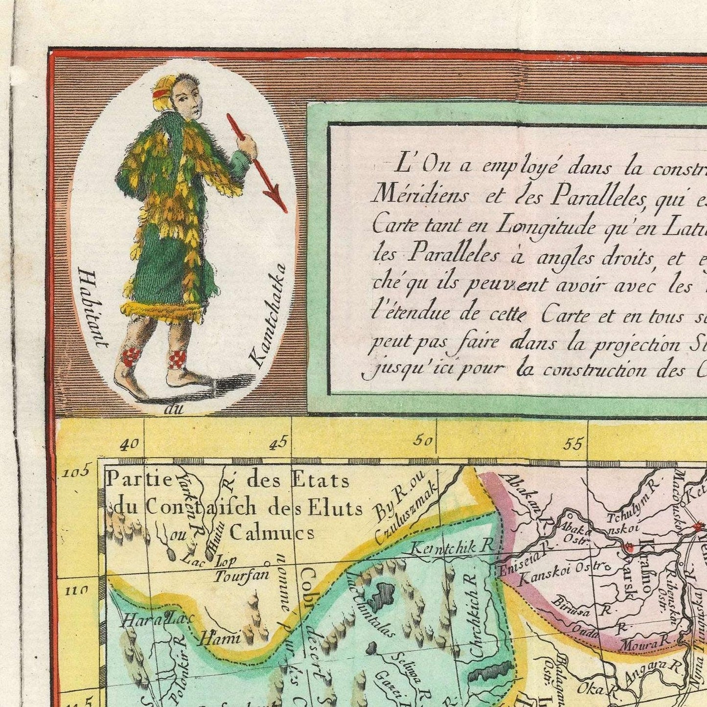 detail of the map from the top left corner