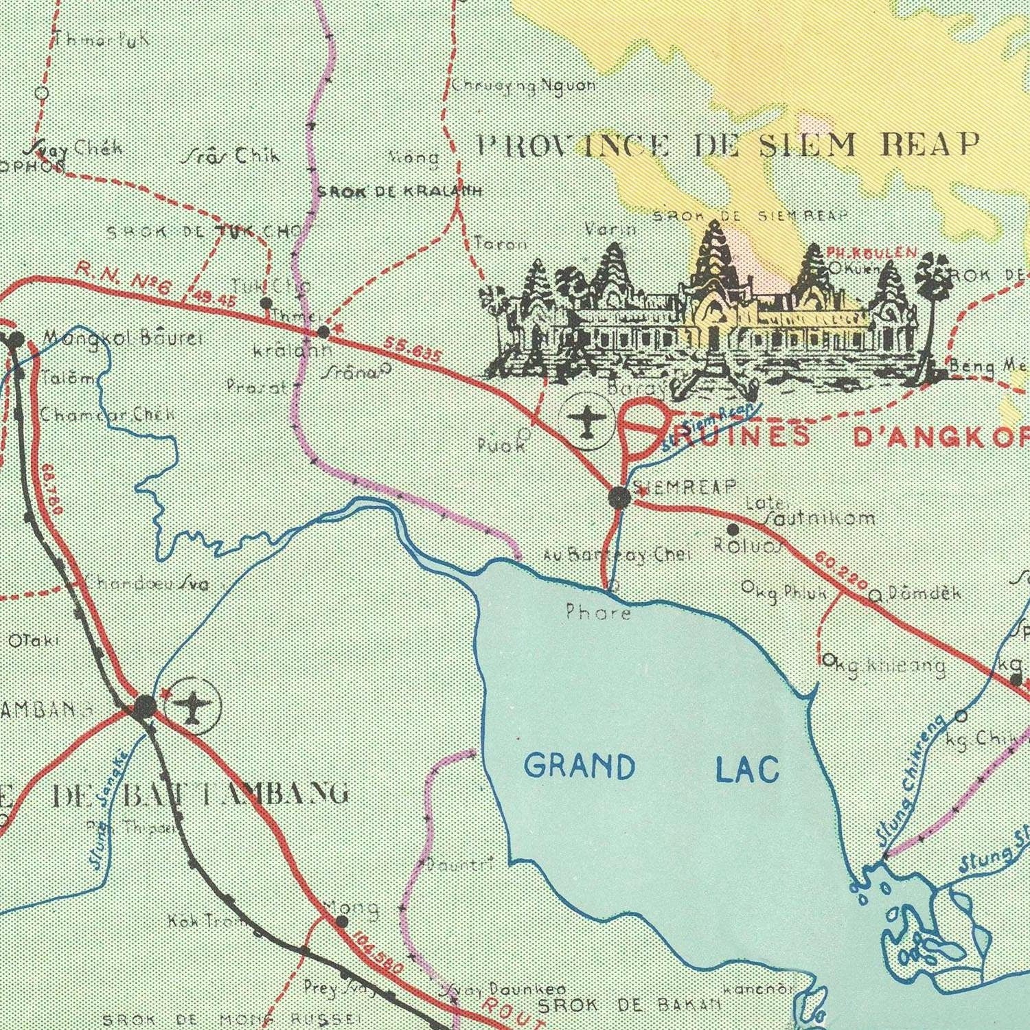 detail of the map from the centre left