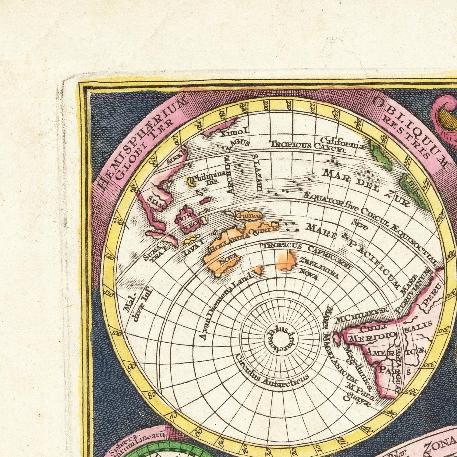 detail of the map from the top left corner