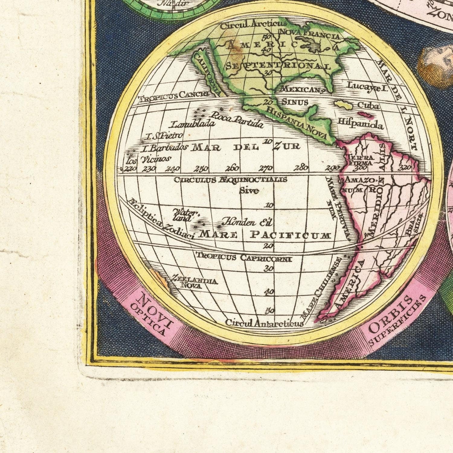 detail of the map from the bottom left corner