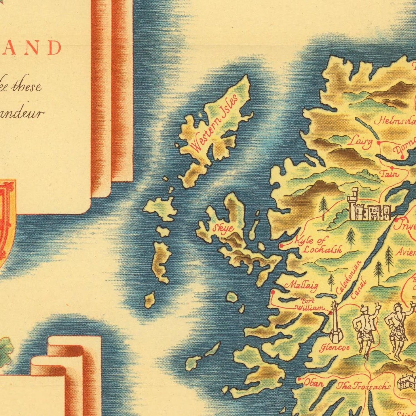 detail of the map from the centre left